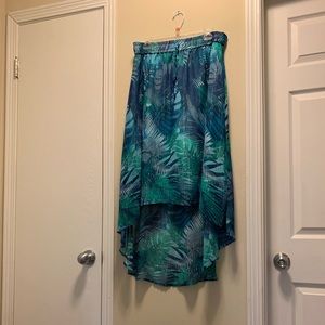 Blue skirt with back slightly longer than front